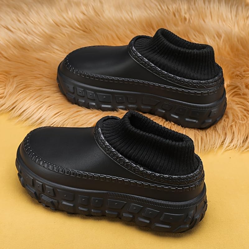 Women's Chef Shoes - Simple Design, Warm in Winter Design, Thick-Soled Casual Style, Kitchen Work Shoes