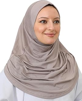 Prien Plain Ready To Wear Hijab for Women, Muslim Instant Turbans, Soft Jersey Scarf, Islamic Clothes, Long Hijabs, Abaya
