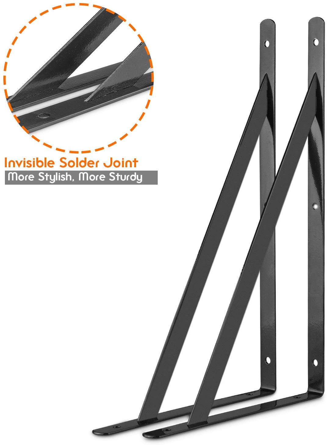 Buy STARVAST 12 Pcs Heavy Duty Shelf Brackets, 200 x 120mm Floating