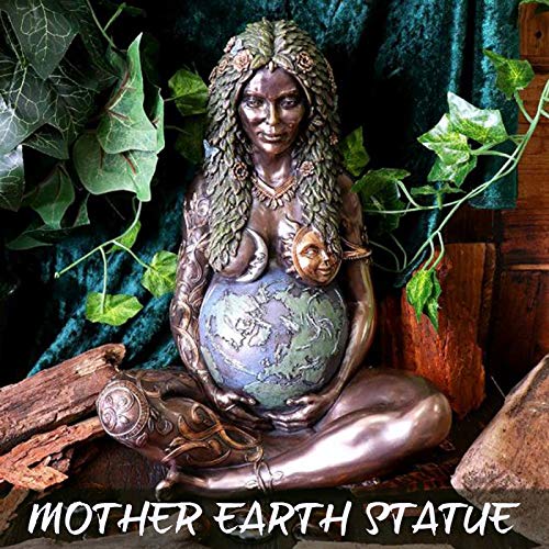 LEFUYAN Estátua de mãe terra, estatueta de mãe de Gaia Terra, enfeite de jardim, coleção de decoraçã