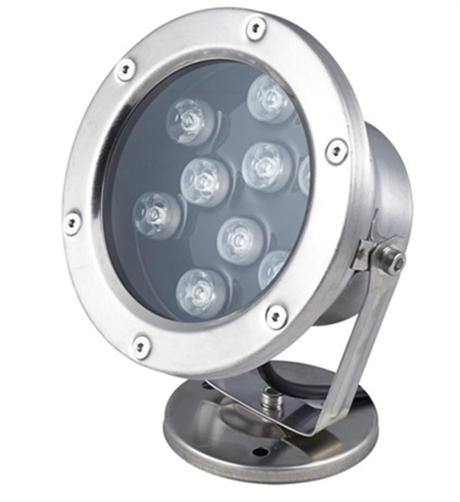 Luci subacquee in acciaio inossidabile, for piscina montate su superficie, Telecomando colorato RGB, paesaggistiche for laghetti rocciosi Giardino esterno(RGB,6W)