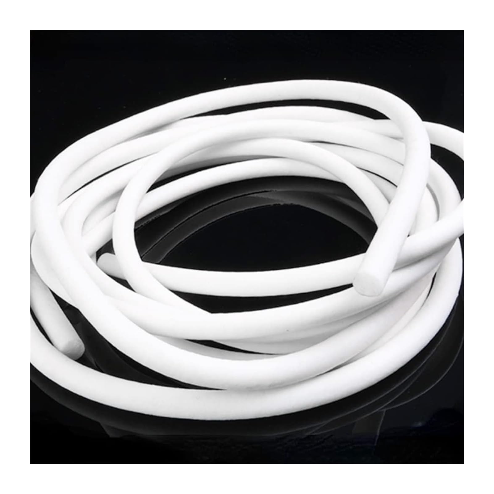 Striscia di Guarnizione in Schiuma di Silicone, Striscia sigillante in Spugna di Gomma siliconica Cavo in Schiuma Rotondo Bianco Diametro 1-9 mm(Length 1m Dia 9Mm)