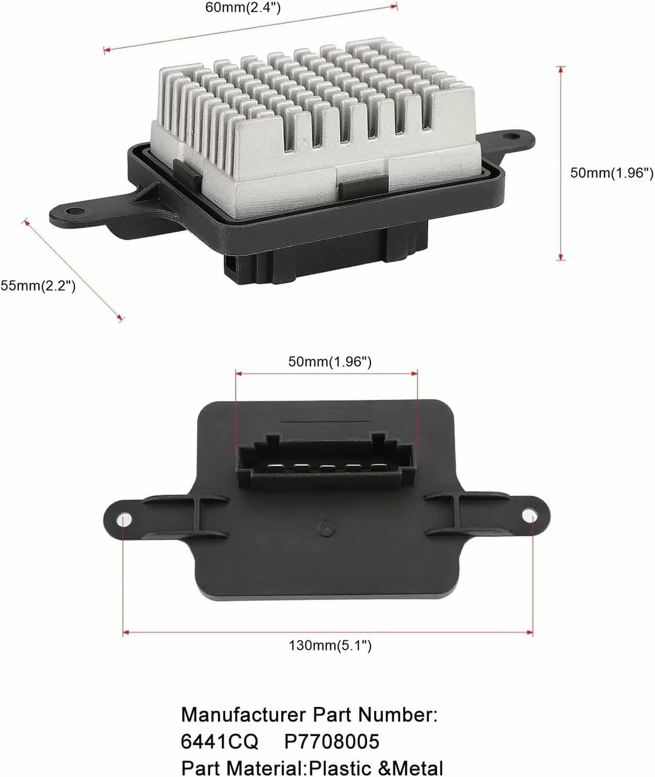 Resistencia del Motor del Ventilador del Coche para Citroën para Ds5 (2011, 2012, 2013, 2014 Y 2015). Resistencia del Motor del Ventilador del Climatizador del Coche 6441Cq P7708005.