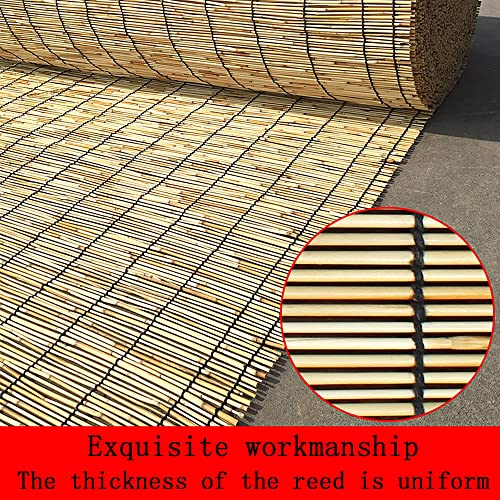 Reed Roller Blinds,Retro Bamboo Roll Up For Outdoor,Natural Bamboo Blinds For Windows,Reed Curtains For Patio,Porch Blackout Shades Rolling,Roman Roller Blinds With Lift,Breathable,Privacy,Custom Size - Image 4