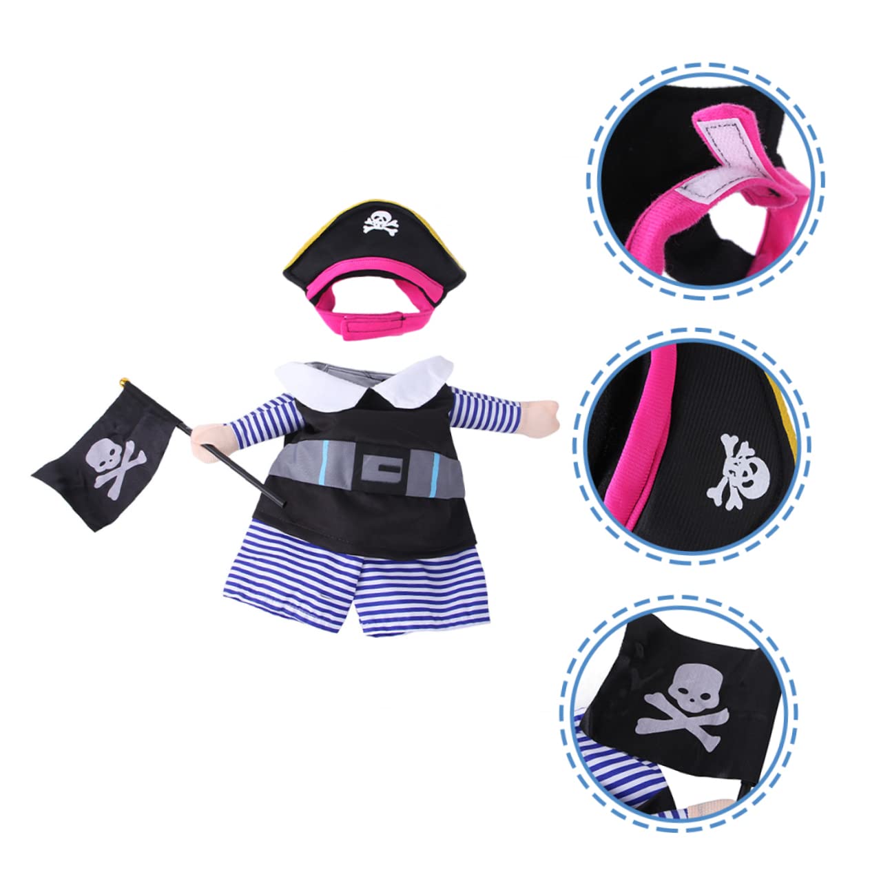 BESPORTBLE 3 Set Di Adorabili Cappelli Da Pirata Per Animali Domestici Comodi E Resistenti Costumi Per Gatti in Stile Festival