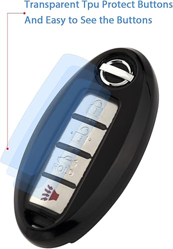 Miniatura 6 de Funda para llavero Nissan con llavero, funda de TPU suave para llave de protección completa para Altima Rogue Maxima Sentra Infiniti Armada Sedan