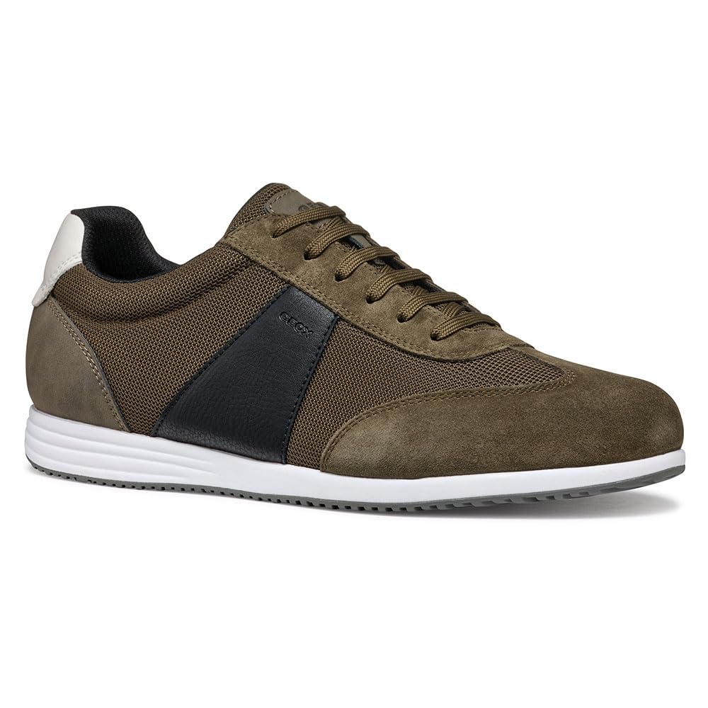 Geox Men's U ARTHIEN A Sneaker, Military/Black, 10.5 UK