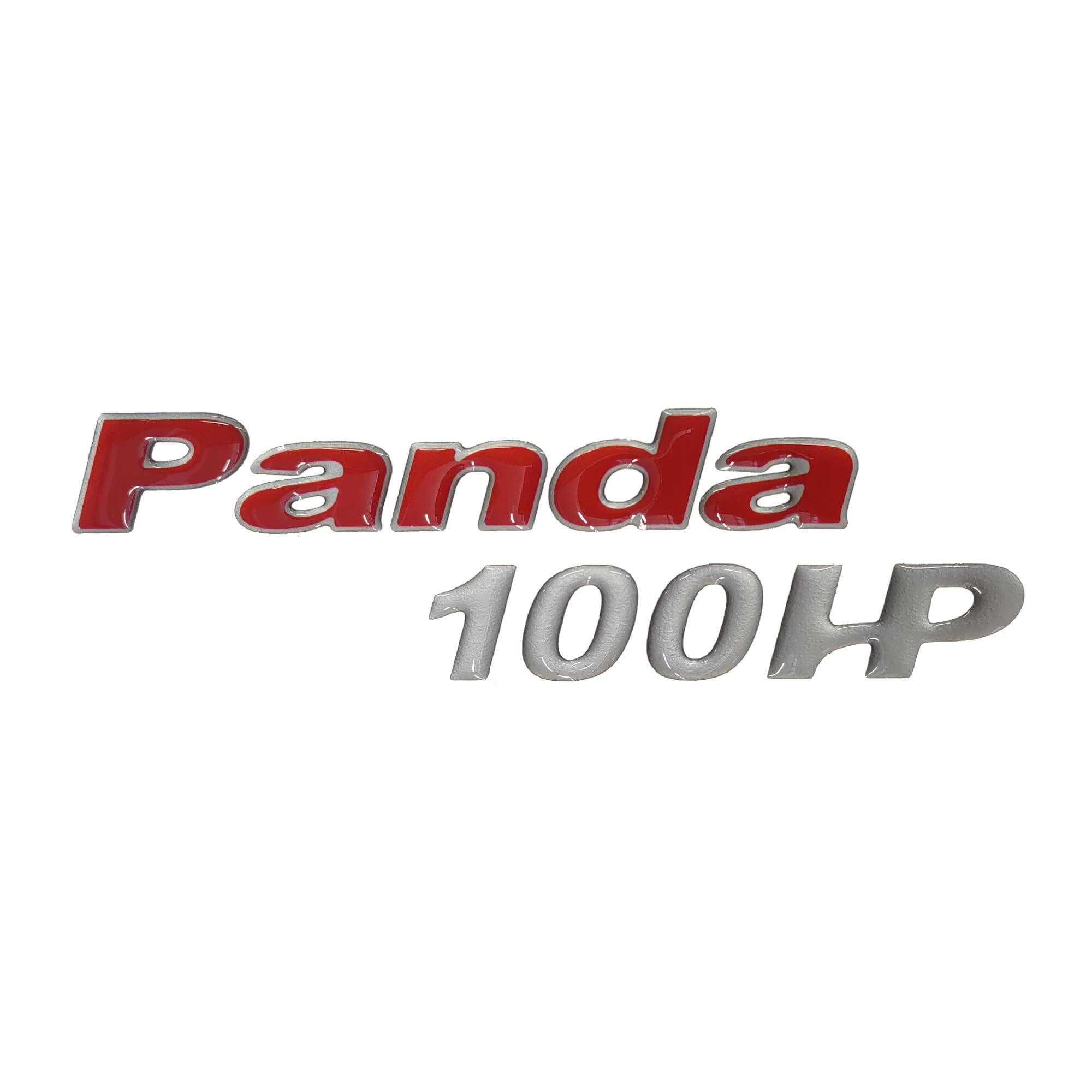 labelbike - Adesivo 3D Scritta Panda 100HP Auto Emblema in Resina compatibile con Fiat Panda