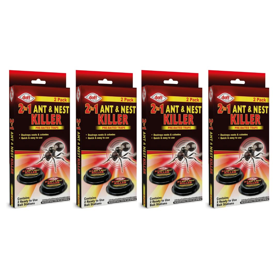 2 in 1 Ant and Nest Bait Killer Pre Baited for Indoor & Outdoor Kills Ants & their Nests Easy to Use 2pk Creates No Mess Ideal for Home & Garden (8)