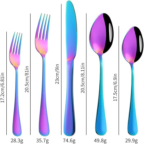 Miniatura 8 de Juego de cubiertos personalizado de acero inoxidable, cuchillo grabado, tenedores, cuchara, nombres personalizados se grabarán en tu vajilla, regalo