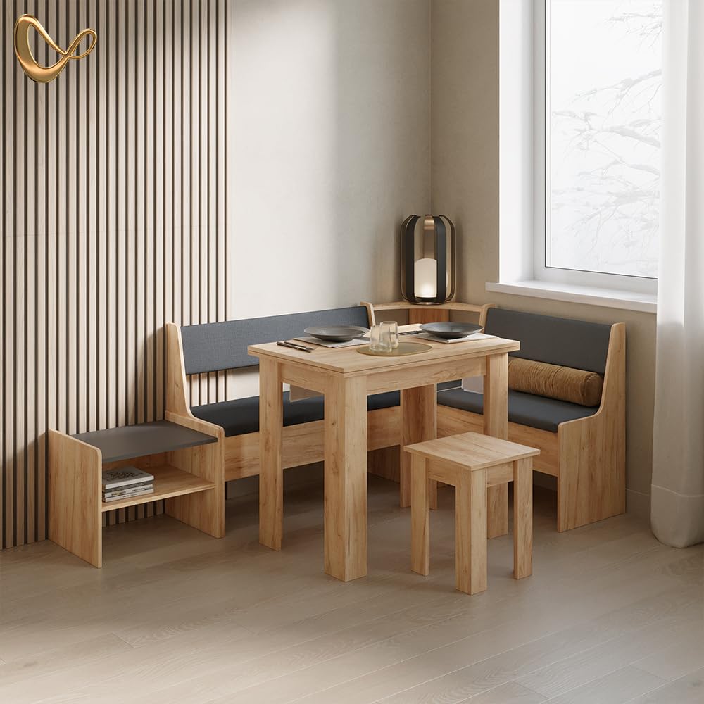 Livinity Esszimmer-Eckbank Tiberio, Sandeiche, 43.5 x 43.5 cm