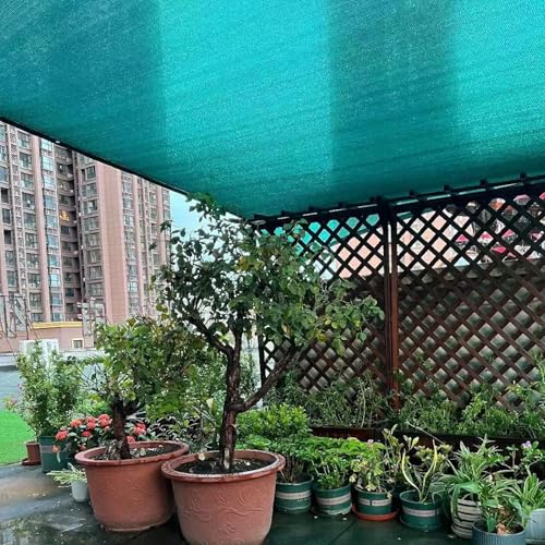 Filet d'ombrage vert foncé 3x8m avec œillets pour occultation de pergola et jardin