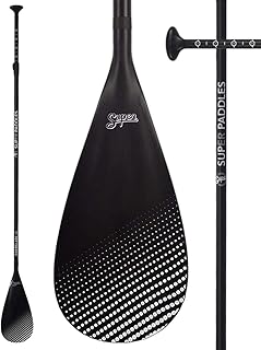 Super Paddles Fiberglass SUP Paddle - 3-Piece Adjustable Stand Up Paddle Fiberglass Series Elite - Fiberglass Shaft, Nylon Blade