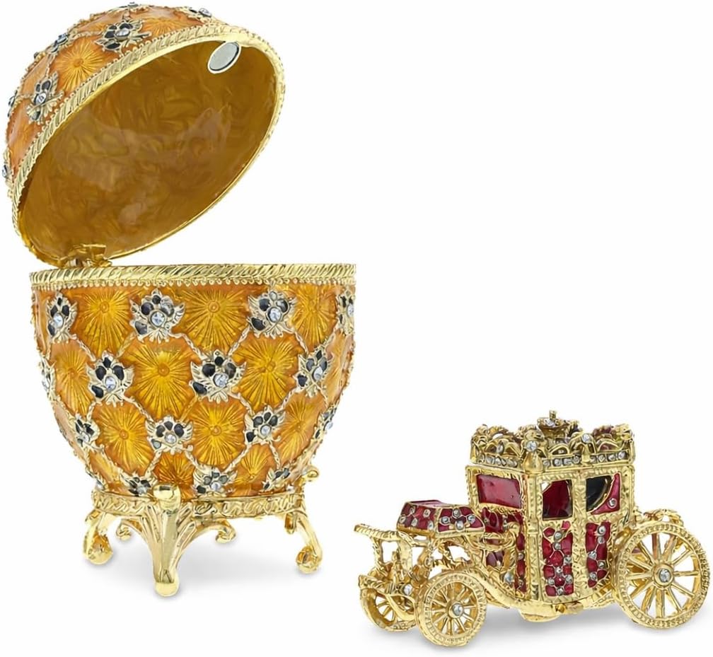 BestPysanky 1897 Coronation Royal Imperial Easter Egg 3.8 Inches Tall