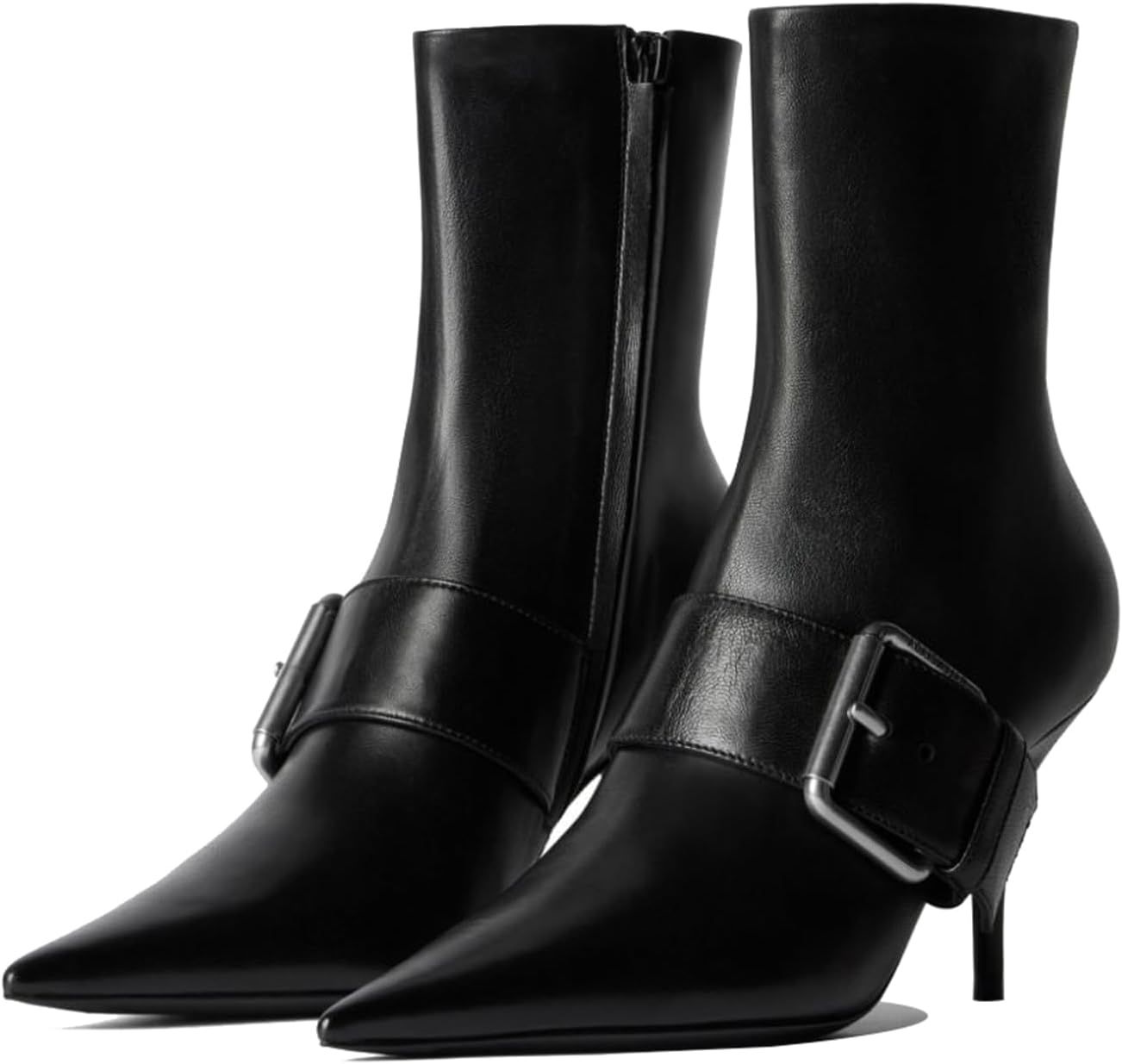 Vertundy Women's Punk Ankle Boots - Pointed Toe Design