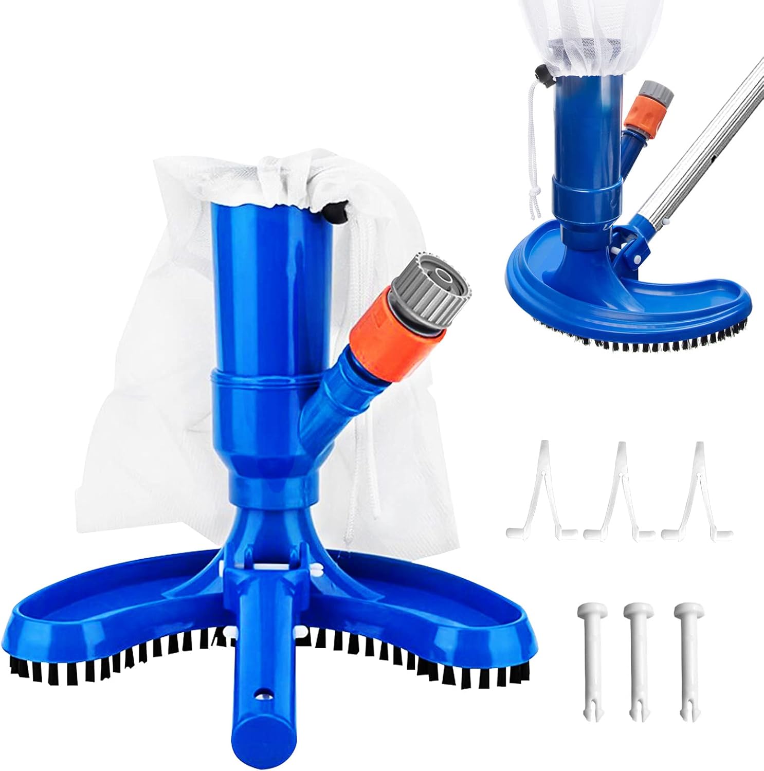 Amazon.com : Portable Pool Vacuum for Above Ground Pool W/Unique Lock ...