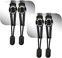 Lock Laces Elastic No-Tie Shoelaces - One Size Fits All Kids Adults, Slip-On Comfort for Athletes & Seniors (2 Pairs)