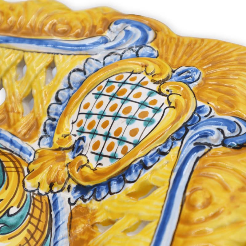 Céramique de Caltagirone baroque centre de table fait main d'exception - 5