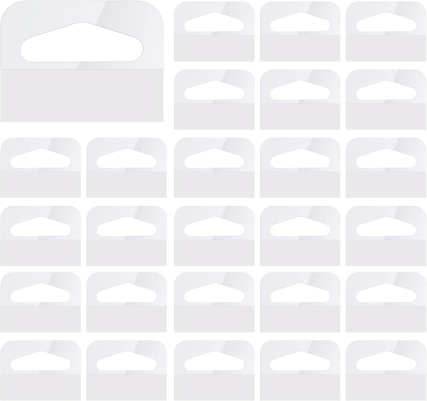 400 Pcs Hang Tags Clear Self Adhesive Hang Tabs, Plastic