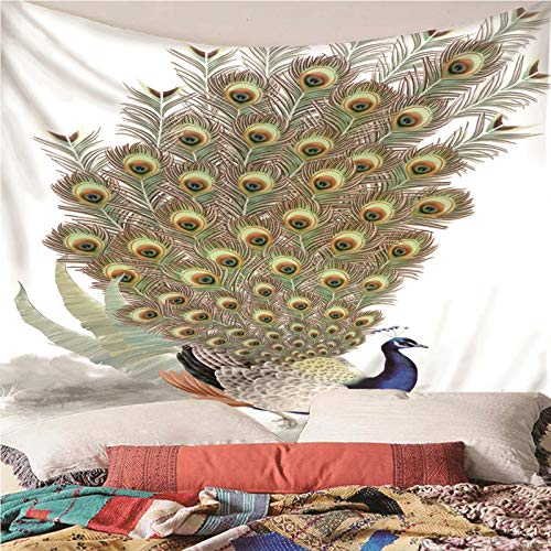 Tapiz de pared KnSam de poliéster texturizado en elegante pavo real gris 4
