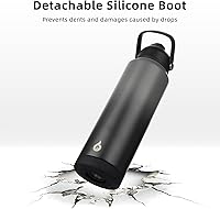 Vista 4 de BJPKPK Water Bottle with Straw Lid, 24oz Vacuum Insulated Water Bottles, Metal Stainless Steel Thermo for Sports, Travel, BPA Free Leak Proof