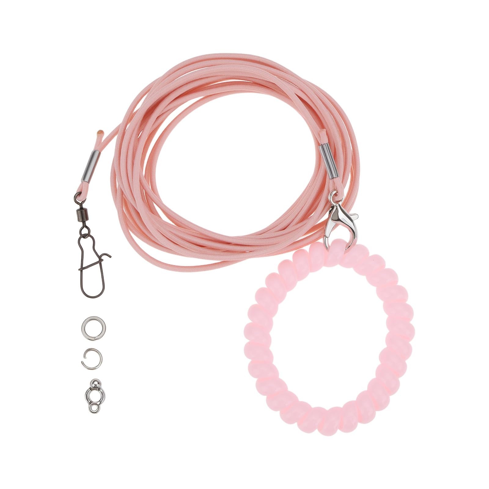 LT Easiyl Bird Harness Flying Training Rope 3M for Parrots Pigeons and Budgerigars with 4# Ring (Pink)