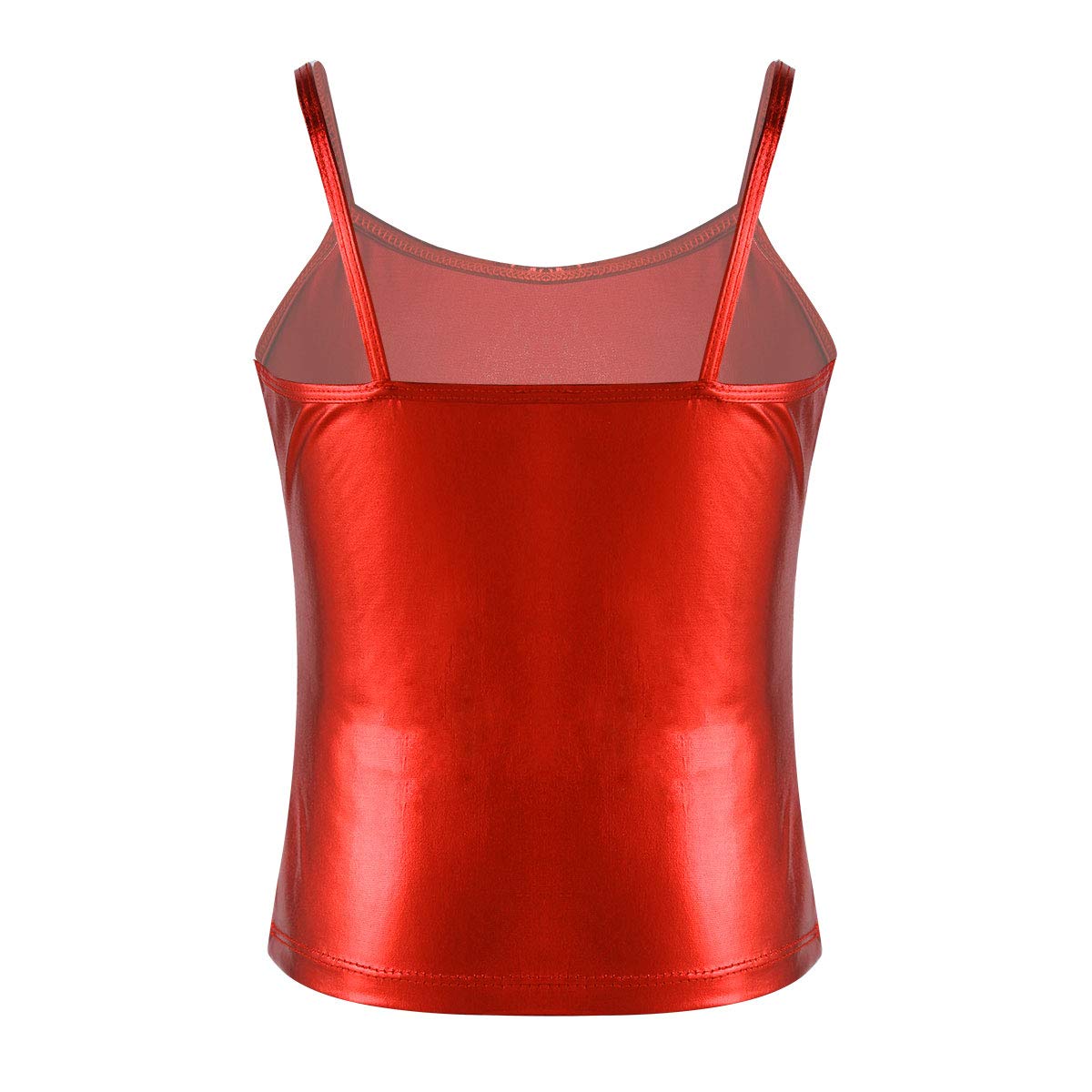 Choomomo Kids Girls One Piece Spaghetti Shoulder Straps Tank Top Gymnastic Sports Camisole Ballet Dancewear Red 14
