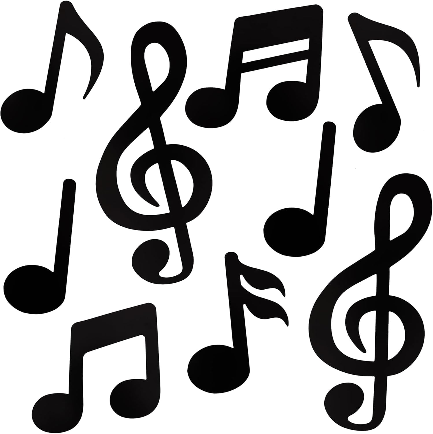DecoGlee 48 Pcs Music Notes Cutouts for Party Music Wall Decor,Double-Side Musical Notes Paper Cut Out for Disco Party Decorations for School Bulletin Board Craft Wall Decor