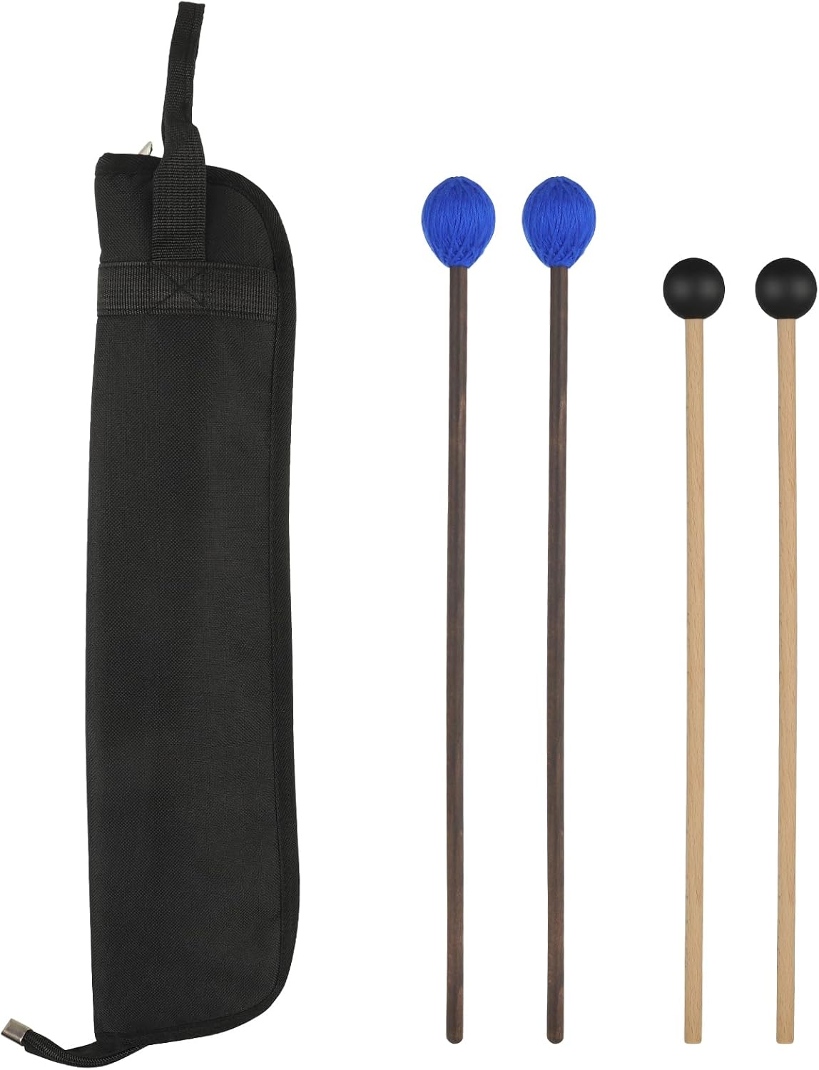 libfrnt 2 Marimba Mallets and 2 Bell Mallets with Drum