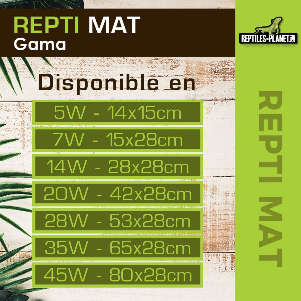 Reptiles Planet Alfombra calefacción para Reptile Mate 28 W 53 x 28 cm