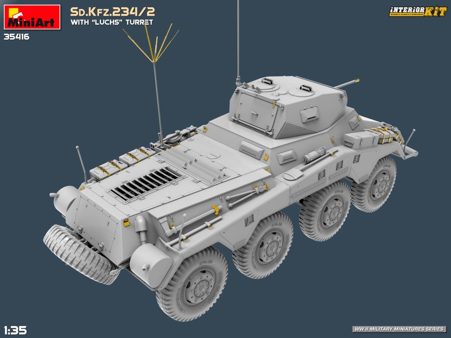 (MIN35416) - Miniart 1:35 - SD.Kfz.234/2 with 'Luchs' Turret (INT Kit)