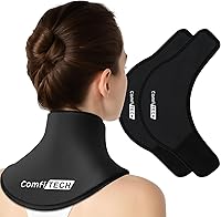 Vista 10 de Bolsa de hielo para el cuello ComfiTECH con envoltura y cobertura de gel extendida para cervical, hombro y costillas, aplicación fría reutilizable