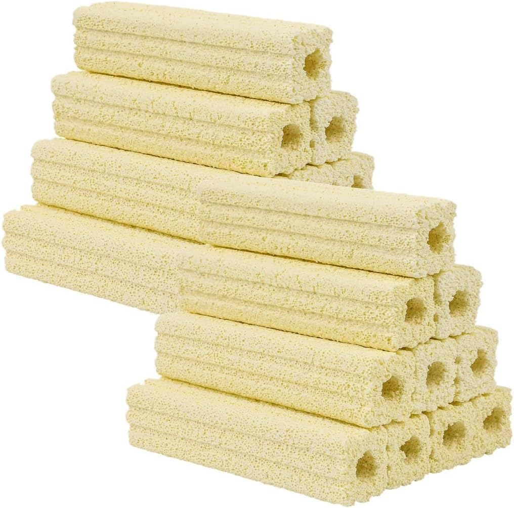 20 Large Ceramic Aquarium Filter Media Blocks, 6.3-Inch Bio Media for Fish Tanks, Koi, Sump & Canister Filters with Tiny Holes for Effective Filtration