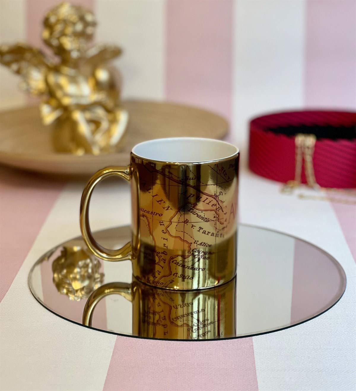 giftmoda Travel Journal Tasarımlı Gold Kupa