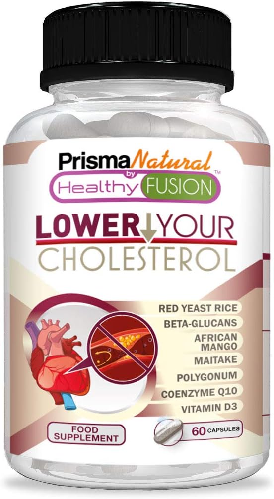 Powerful Cholesterol Treatment | Reduces and maintains Healthy and Stable Cholesterol Levels | Red Yeast Rice, coenzyme Q10, resveratrol, African Mango and Vitamin D | 60 Capsules