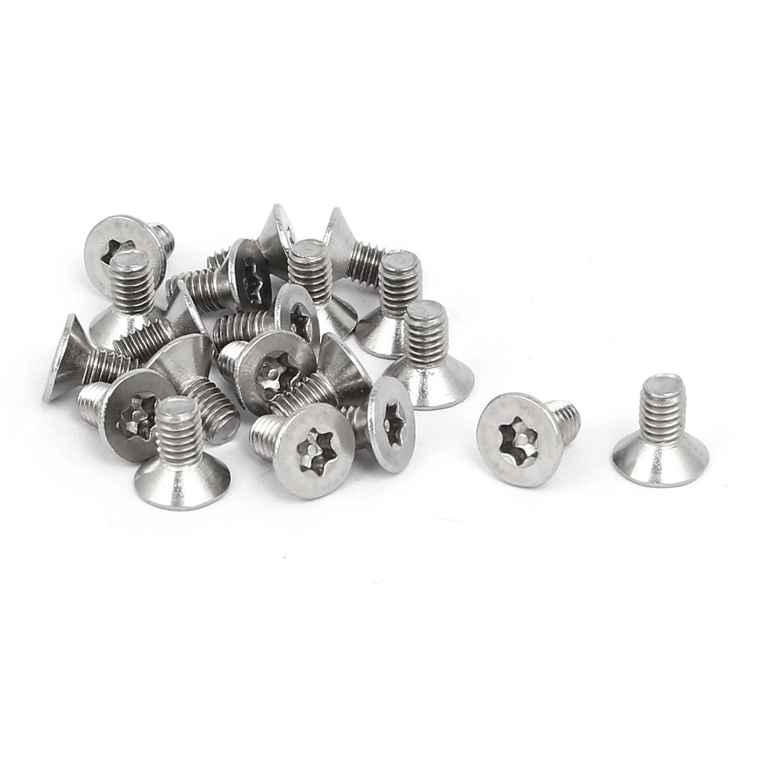 Uxcell Silver Sourcingmap M4x8mm 304 Stainless Steel Torx Security Flat Head Anti Theft Screws 20Pcs