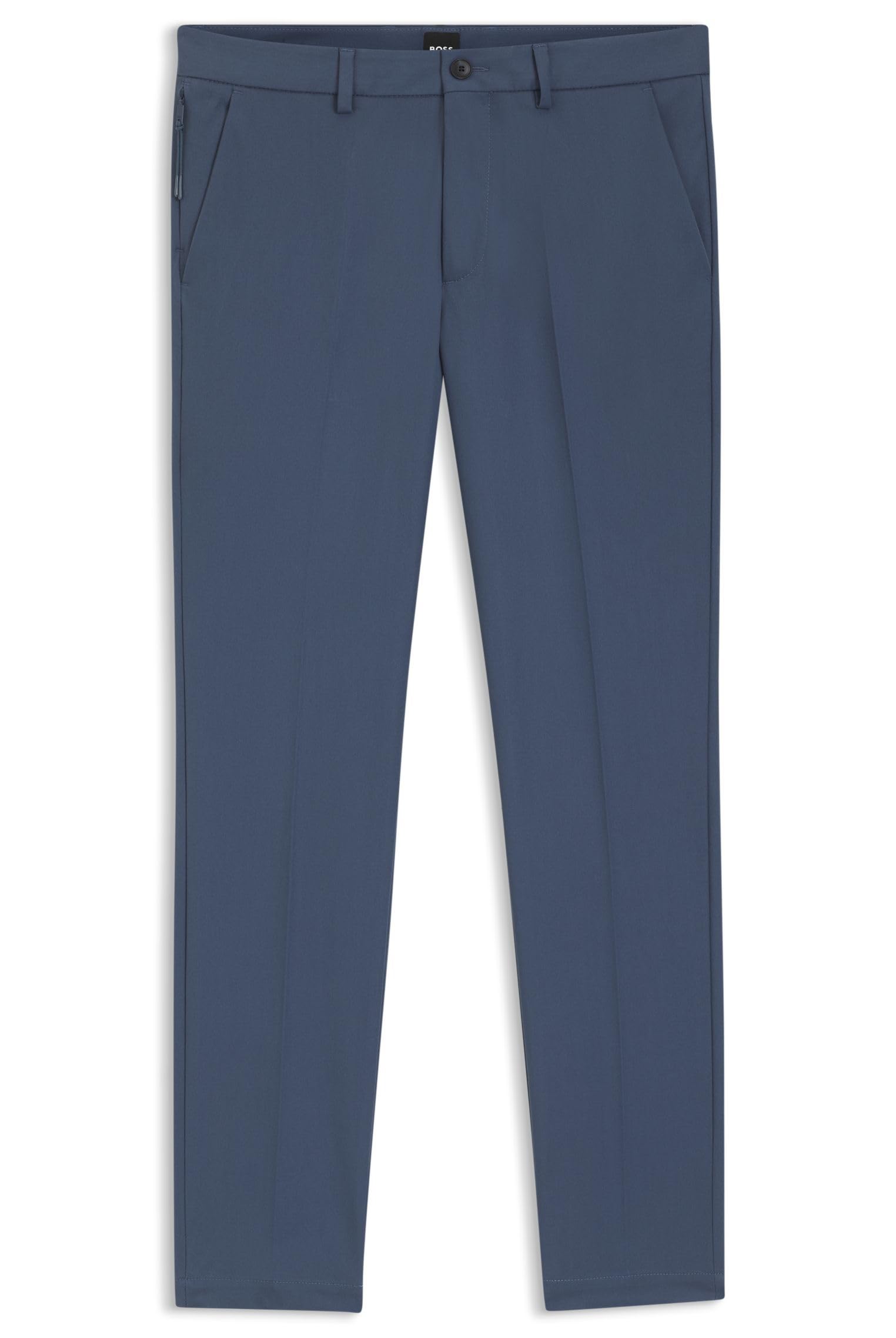BOSS Herren P-Kaiton1-Zip Slim-Fit Hose aus elastischem Baumwoll-Mix