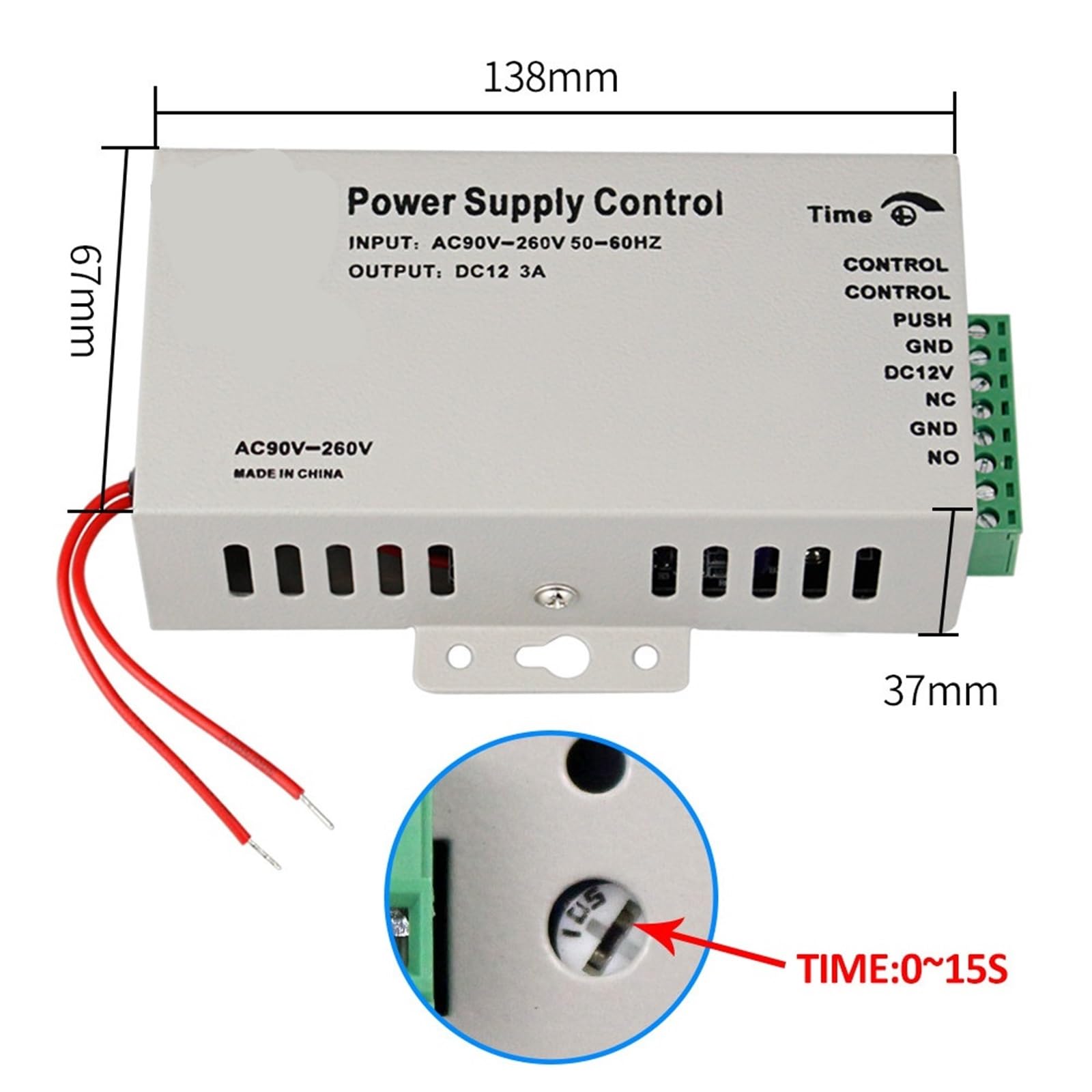 Zutrittskontrolle, Home Access Control System Kits Set RFID Tastatur 125 KHz Access Controller 1000 Benutzer 180 KG Elektrische Magnetische Schloss Strike Schlösser(Kit2 Strike Lock)