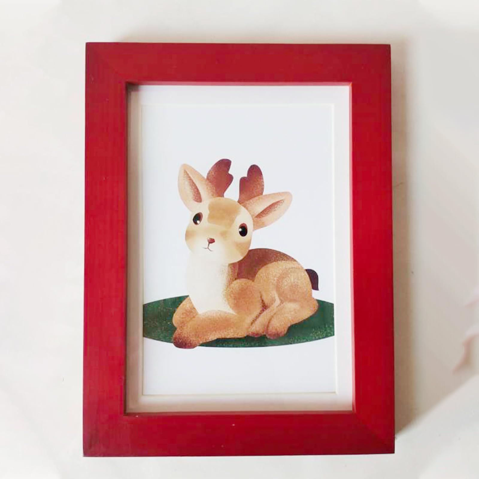 Family Bilderrahmen Massivholz A4 Desktop 21 × 29,7 cm Dunkelrot