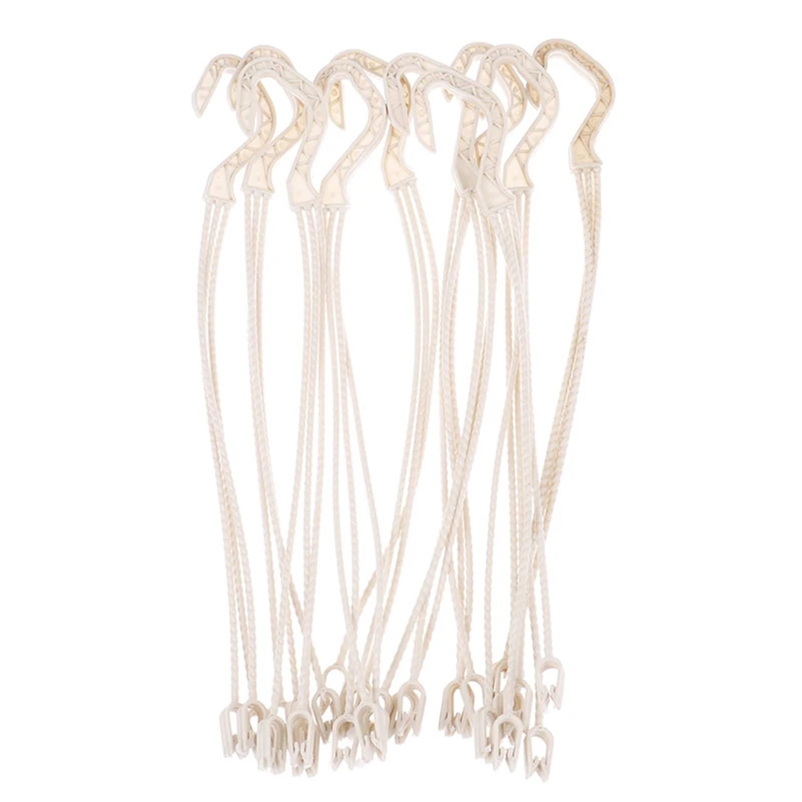 WUYXTO 10pcs/set Plant Pots Hanger Hook Flower Hanging Basin Garden Basket Holder Chains Accessories For plant(White)