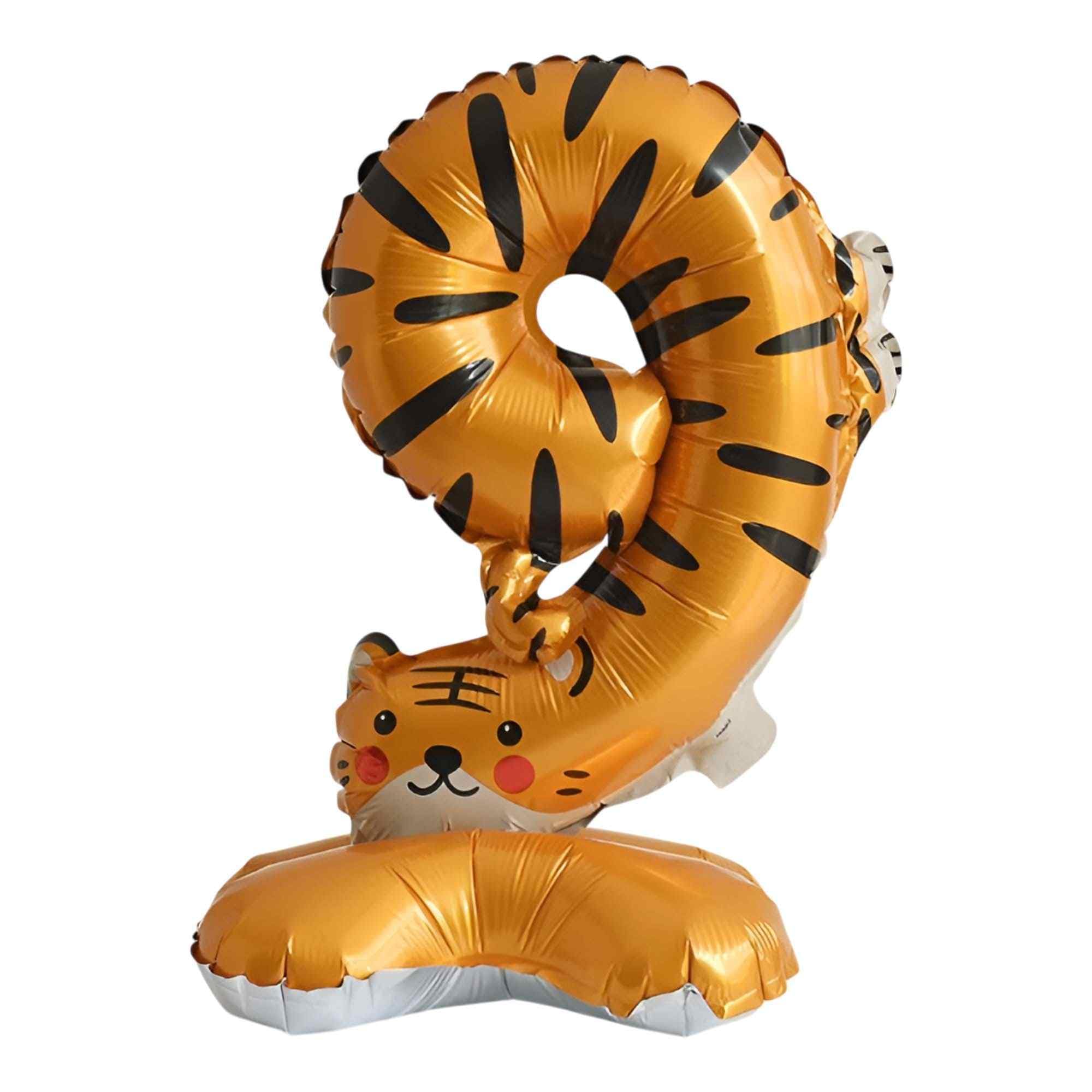 CAPASTEC Zahlenballon Zahl 9 Tierdruck Für Party Deko Bunt 1 Stk Folie | Größe 57x37cm, Geburtstage Jubiläen Abschlussfeiern, Einfach Helium Oder Luft Aufzublasen, Dramatischer Visueller Effekt