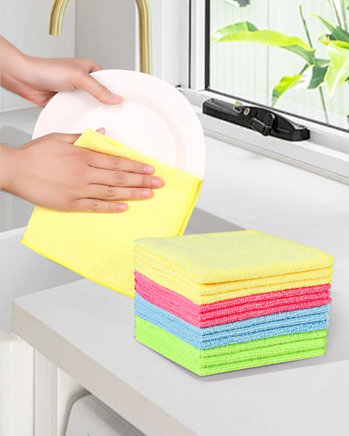 5 Pack Multi-Functional Household Towel for Glass Cleaning Superfine Cleaning Cloth Dry and Wet Use