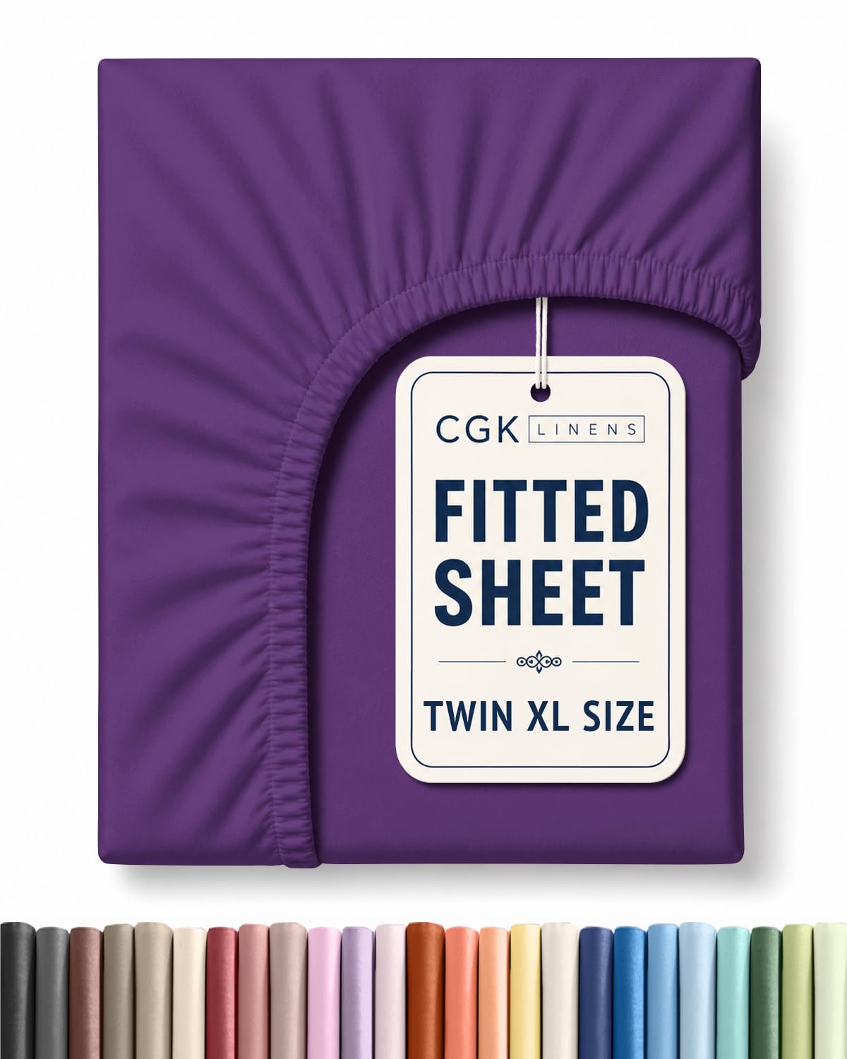 Twin XL Fitted Sheet - College Dorm Room Essentials - Purple