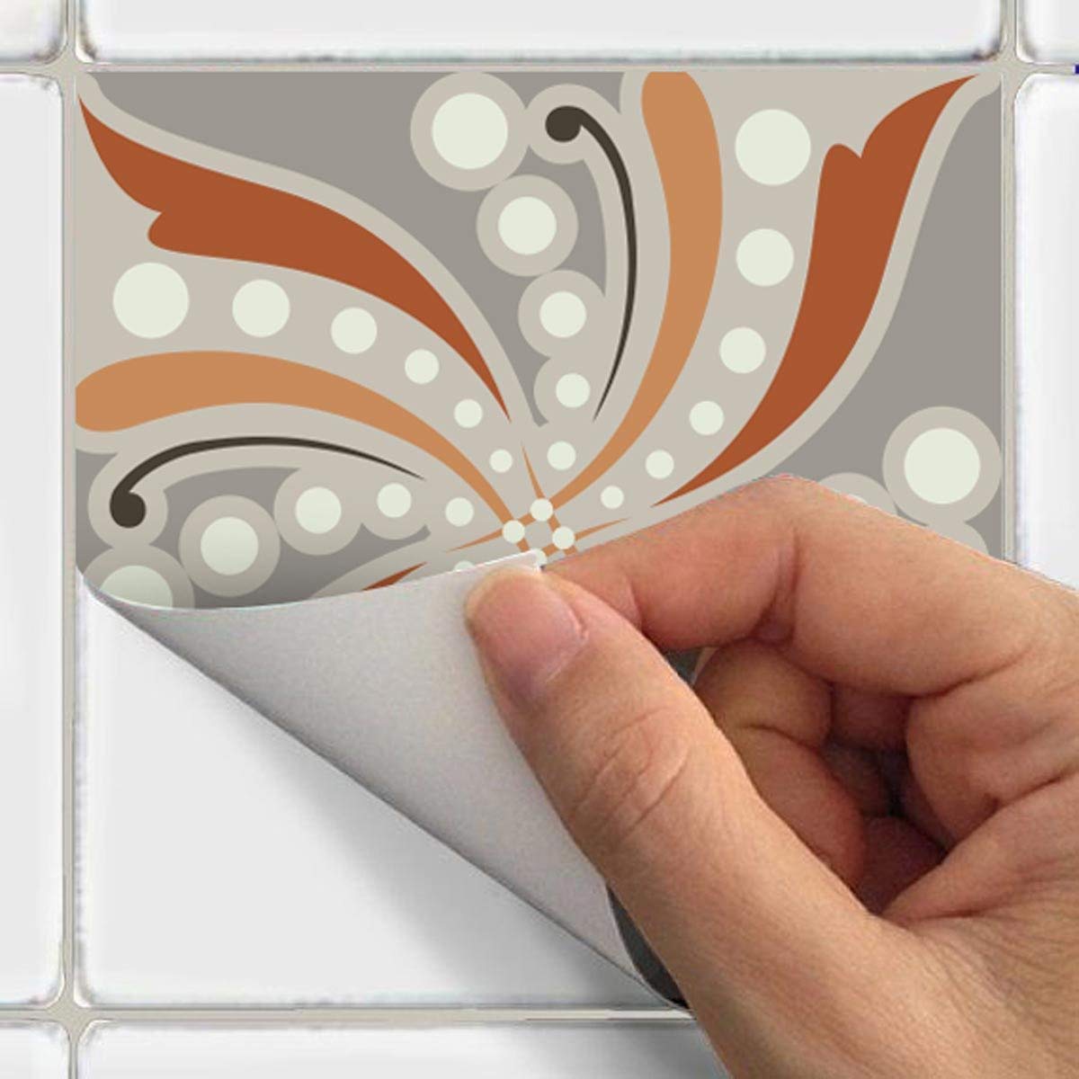 Ambiance Sticker Adesivo per piastrelle da 30 pezzi per bagno e cucina | Piastrelle in Ceramica Autoadesive Effetto Mosaico | Adesivi murali in porcellana 15 x 15 cm - Bali