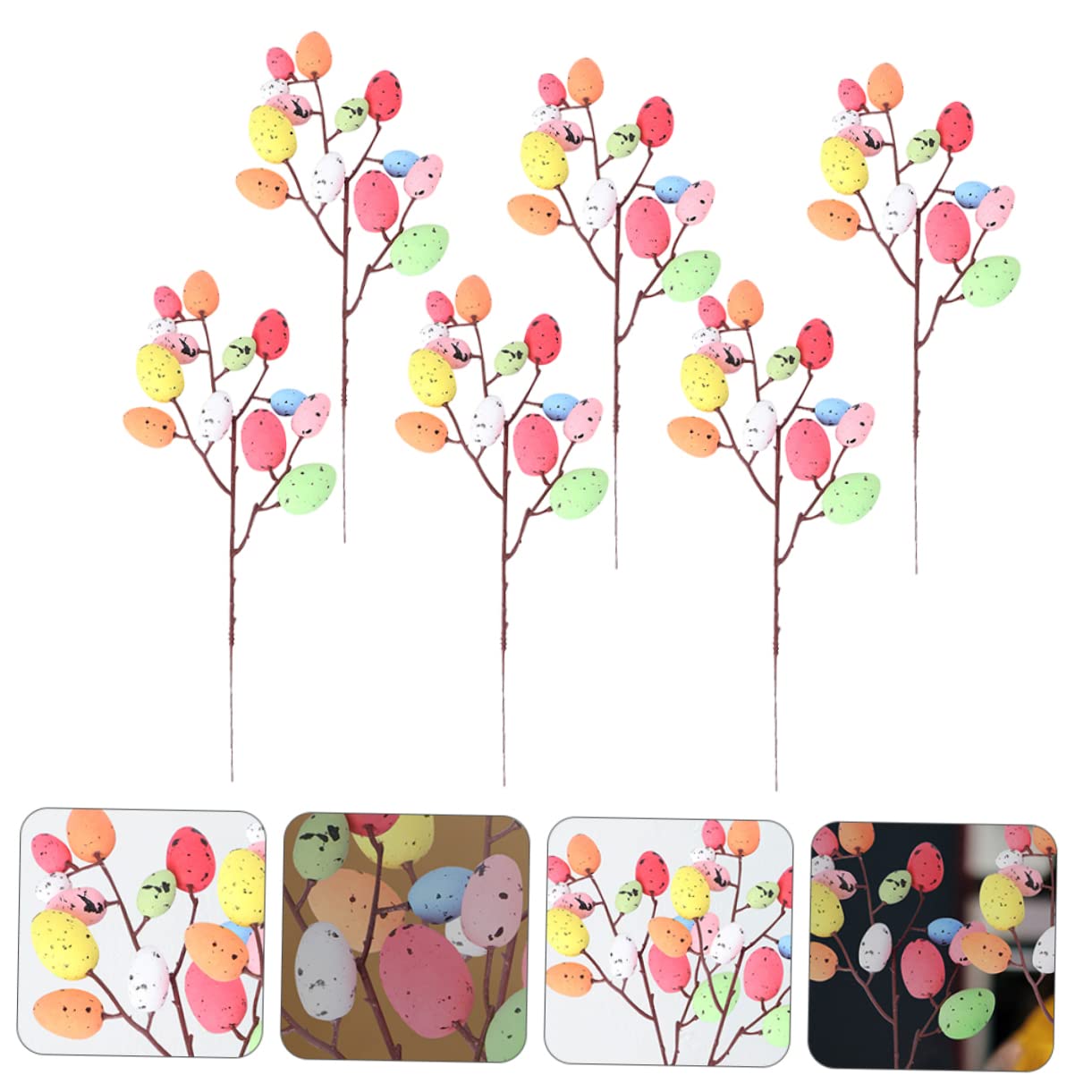 Cabilock 3 Set 6 Pz talee pasquali Caccia alle uova Decorazioni primaverili uova in salamoia easter bunny easter egg cestino arredamento della casa ornamento per la casa di pasqua Schiuma