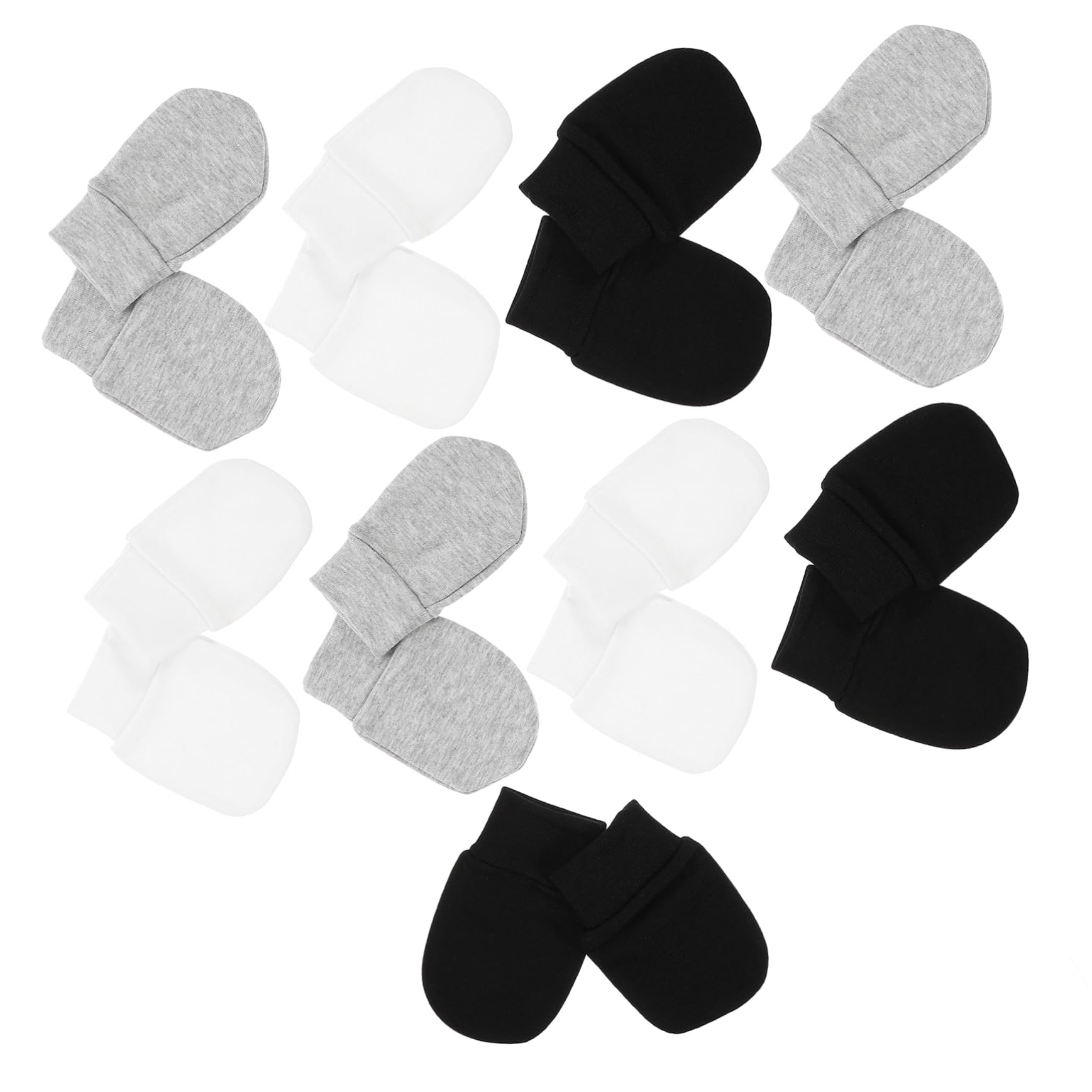 OUNONA 9Pairs Cotton Mittens Soft Scratch Gloves for Boy Girl Comfortable Protection for Hands Breathable Durable present for Parents