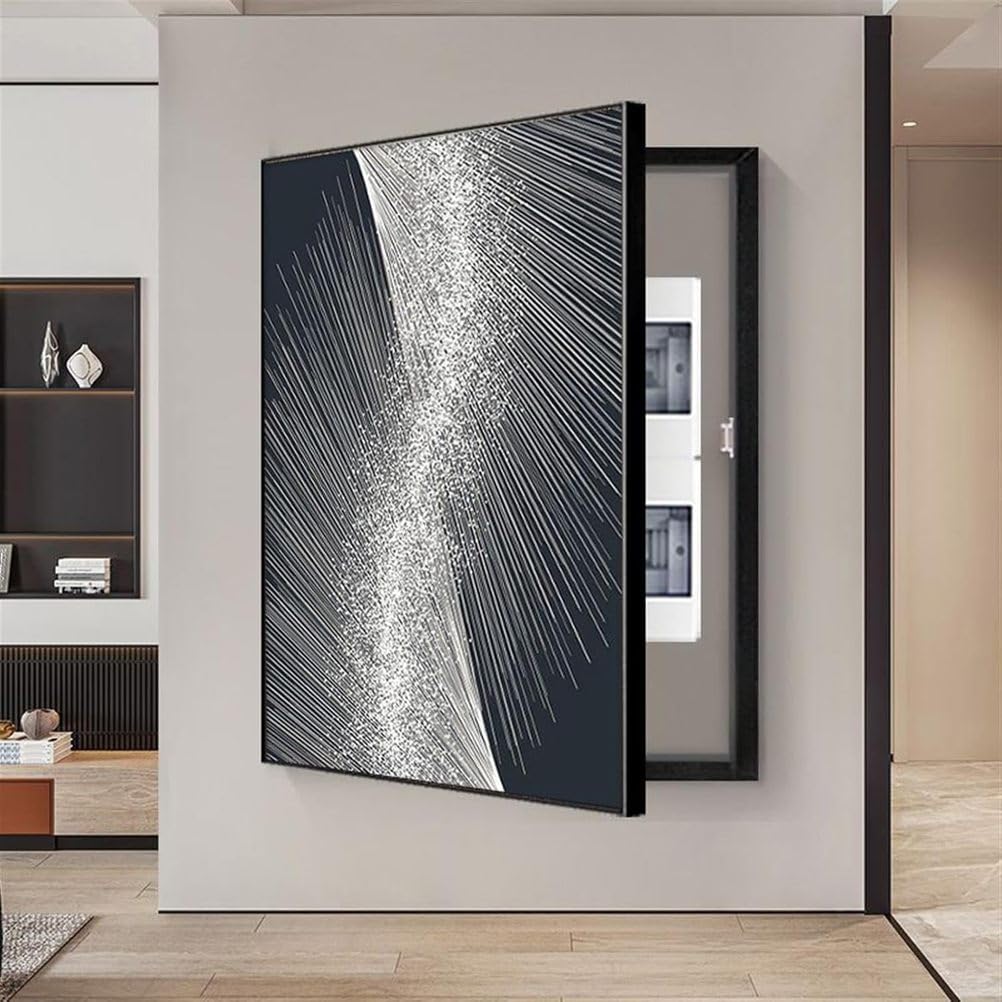 Scatole per Contatori Elettrici, Verniciatura Decorativa, Sezione di Copertura del Contatore, Punzonatura Libera, Scatole di Distribuzione Elettrica per Soggiorno di Ristoranti,01,55x70cm