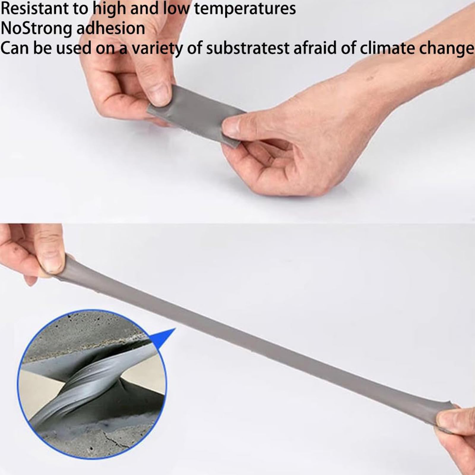 Concrete Crack Filler Caulk, Heavy-Duty Concrete Crack Repair Adhesive Outdoor, Long-Lasting Waterproof Bonding Agent, Quick-Drying Sealing, for Sealing Household Floor Wall Roof Cracks (Black, 700G)