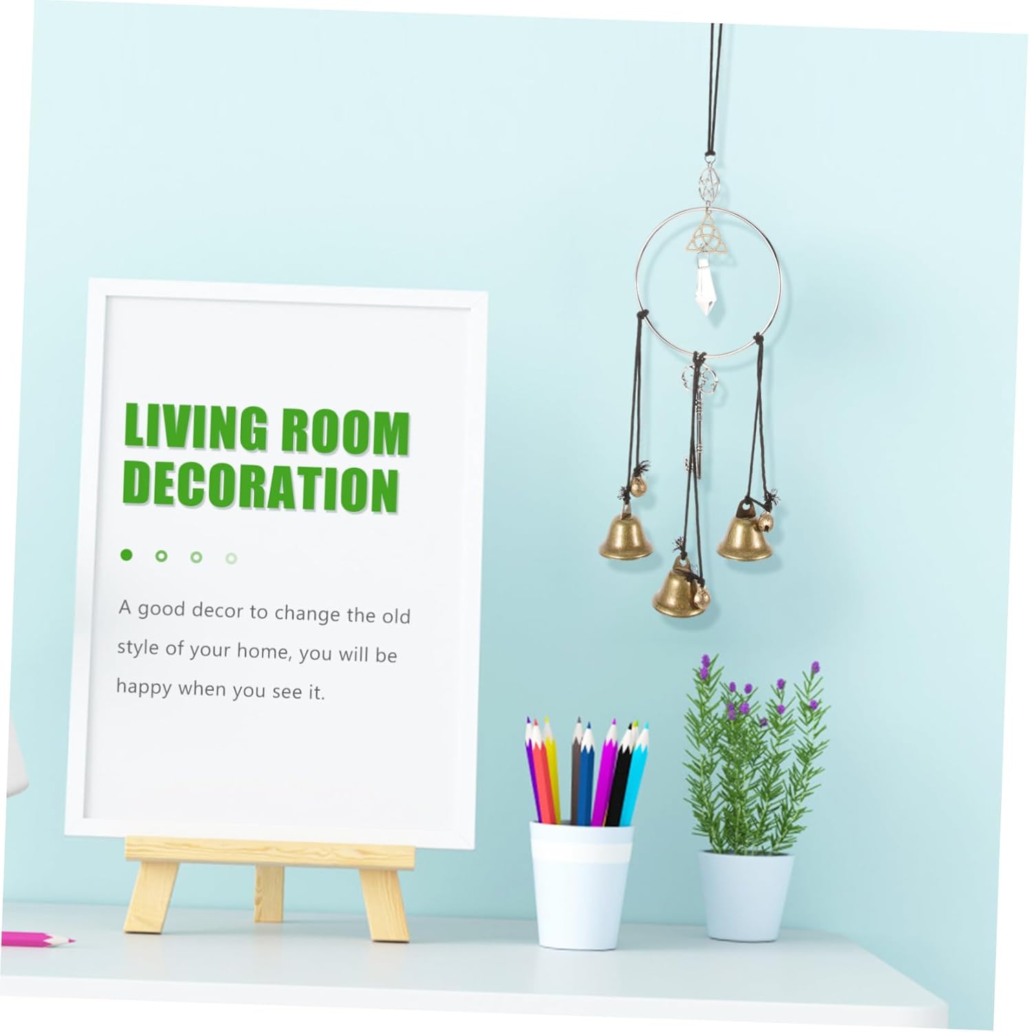 Happyyami 4pcs Bed Room Decor Decoration for Bedroom Witch Wind Chime Decorative Wind Chime Metal Trim Car Trim Witch Bells Crafts Witch Bell Hanging Decor Ornament Pendant Antique