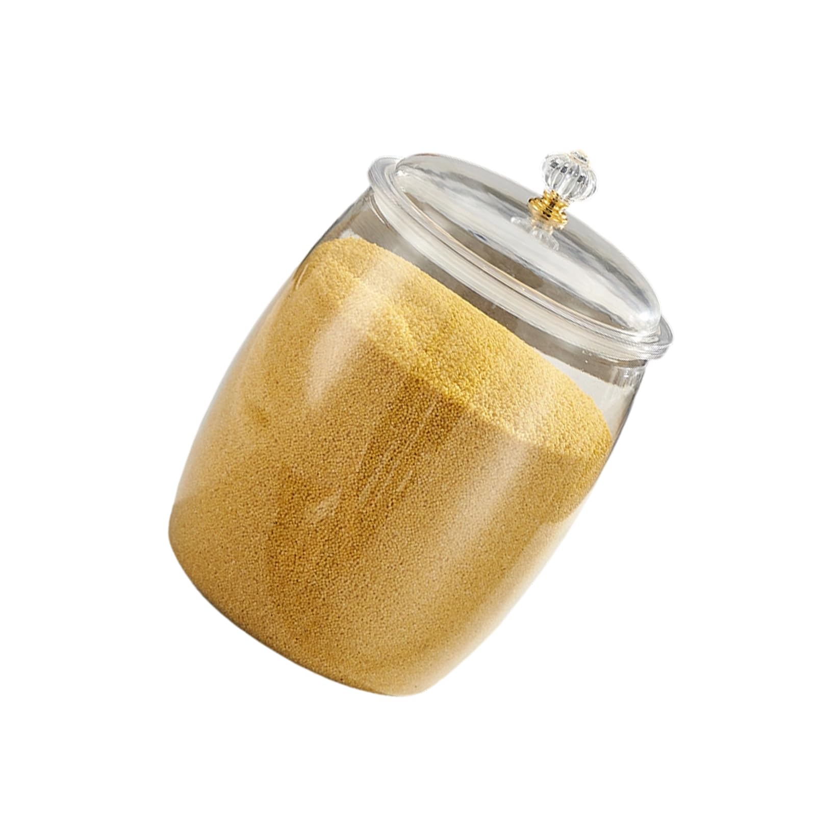 TFAOYS Clear Food Storage Container with Airtights Lids for Kitchen Organization and Dry Goods Preservation Clear Kitchen Storage Jar